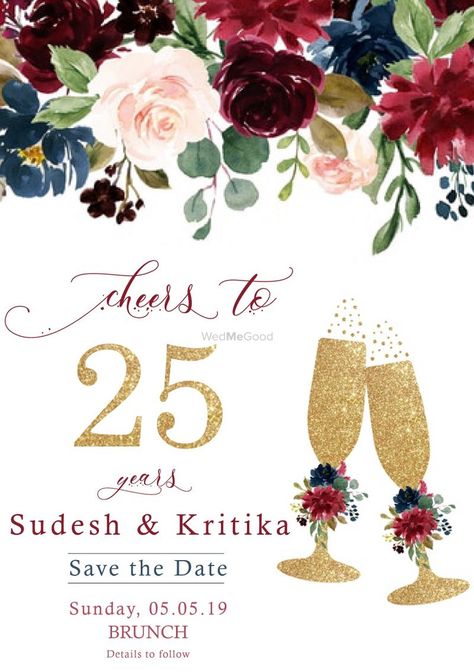 25th Anniversary Invitation Card Indian, 25th Anniversary Invitation Card Design, 25th Anniversary Invitation Card, Invitation Card Indian, 25th Anniversary Invitation, Anniversary Invitation Card, Indian Invitation, Indian Wedding Invitation Card Design, Saffron Flower