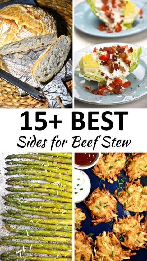 what to serve with beef stew pin Beef Stew Sides Dishes, Side Dishes For Beef Stew, Beef Stew Side Dishes, What To Serve With Beef Stew, Stew Side Dishes, Beef Stew Sides, Beef Stew Dinner, Best Sides, Beef Stew Crockpot