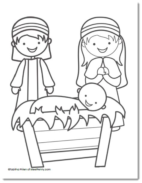 Nativity Coloring Page Baby Jesus Crafts For Kids, Nativity Coloring Pages, Nativity Manger, Jesus Coloring Pages, Art 2024, Bible Coloring Pages, Happy Birthday Jesus, Christmas Felt, Church Crafts