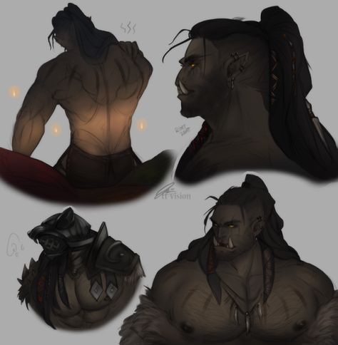 Orc Oc, Half-orc Male, Dnd Orc, Rune Knight, Oc Art, Dungeons And Dragons Characters, Arte Fantasy, Character Design Male, Creature Concept