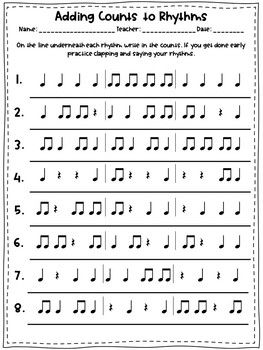 Rhythm Exercises Music, Solfege Worksheets, Drums Lessons, Music Rhythm Worksheets, Montessori Music, Piano Worksheets, Rhythm Worksheets, Music Classroom Activities, Music Terms