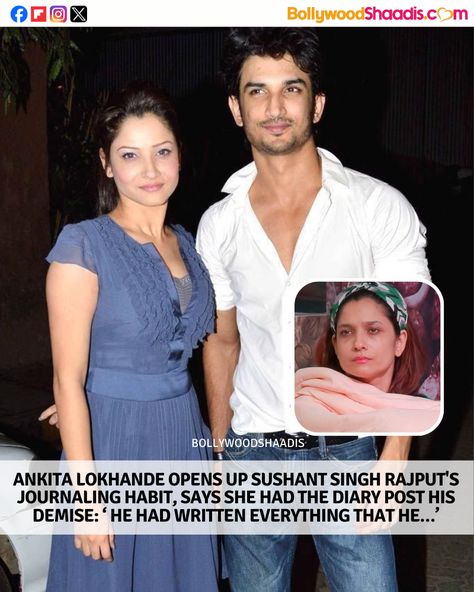 Ankita Lokhande yet again bared her heart out while talking about the late actor, Sushant Singh Rajput. The diva shared deets about SSR's diary. Ankita Lokhande, Sushant Singh Rajput, Bollywood Couples, The Diva, Sushant Singh, The Diary, Bollywood Celebrities, Diva, Actors