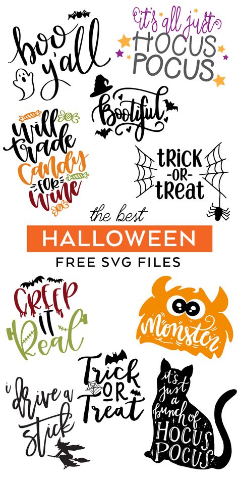 Free Halloween Svg, Diy Halloween Shirts, Läskig Halloween, Halloween Svg Files, Hallowen Ideas, Image Halloween, Idee Cricut, Projets Cricut, Cricut Halloween