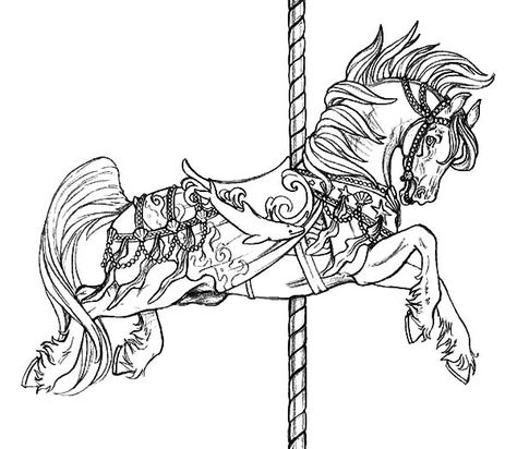 Carousel Horse, : Flying Carousel Horse Coloring Pages Carousel Horse Tattoos, Horse Coloring Pages, Adult Colouring Pages, Horse Tattoo, Carousel Horse, Horse Drawings, Carousel Horses, Horse Coloring, Coloring Pages To Print