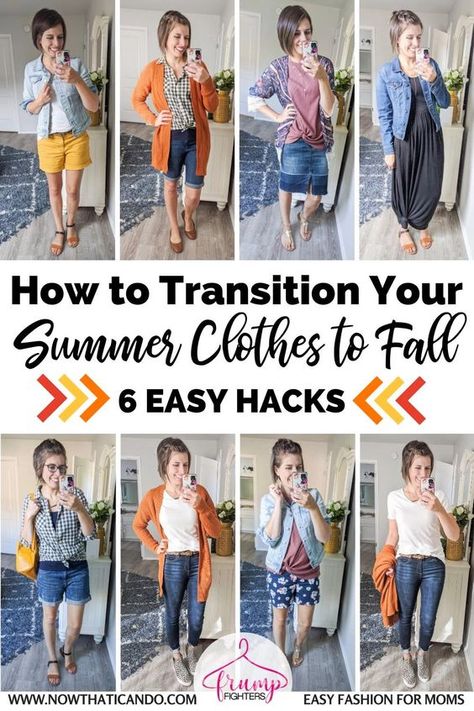 Wondering what to wear at the end of summer? How to transition your summer clothes to fall? Here are some easy tips and comfy outfit ideas! #fall #summer #outfits #momstyle #styletips How To Dress For Fall When Its Hot Outside, Casual Summer Fall Transition Outfits, Summer To Fall Transition Outfits 2022, Late Summer Early Fall Outfits, Transition Summer To Fall Outfits, Late Summer Outfits Early Fall, Early Fall Outfits Late Summer, Transition To Fall Outfits, Fall Outfits For Warm Weather