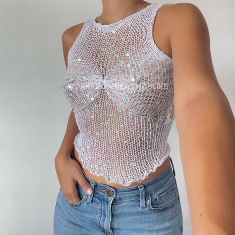 Festival Mode, Slim Tank Top, Glitter Fashion, Polka Dots Fashion, Middle Age Fashion, Womens Sleeveless Tops, Sleeveless Crop Top, Casual Streetwear, Women Crop