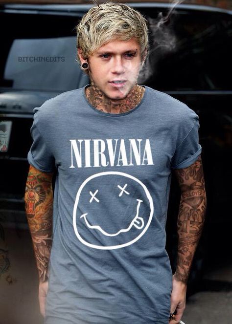 Punk Niall. Duplicity Niall, Punk One Direction, Wattpad Vibes, Punk Edits, Devil's Due, 1d Imagines, Frat Boy, James Horan, 1 Direction