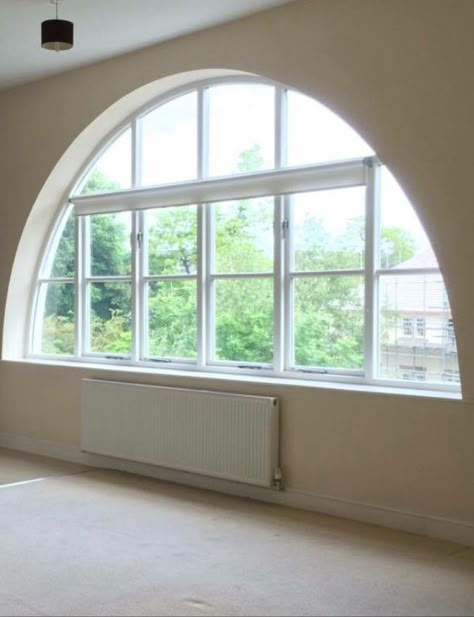 Circle Window Design, Circle Windows Exterior, Semi Circle Window, Circular Window, Circular Windows Architecture, Half Circle Window, Cornwall Cottages, Arch Doorway, Grey Houses