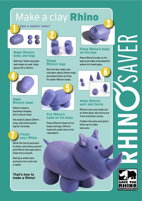 HANDS-ON-BOOKS: Nonfiction for Kids with Fun Activities: Make a Clay Rhino—and a Difference Clay Zoo Animals, Rhino Craft, Clay Modelling For Kids, Clay Activity, Clay Projects For Kids, Clay For Kids, Animal Art Projects, Clay Modelling, Books Nonfiction