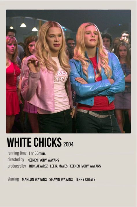 minimal polaroid movie poster for white chicks White Chicks Movie, Jennifer’s Body, Quote Movie, Movies To Watch Teenagers, Bon Film, Iconic Movie Posters, Movie Card, Girly Movies, White Chicks