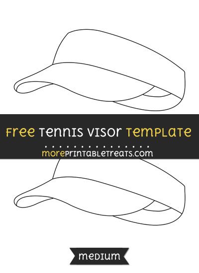 Free Tennis Visor Template - Medium Visor Sewing Pattern, Visor Drawing, Visor Pattern, Tennis Visor, How To Make Foam, Peacock Crafts, Hat Template, Womens Visor, Golf Visor