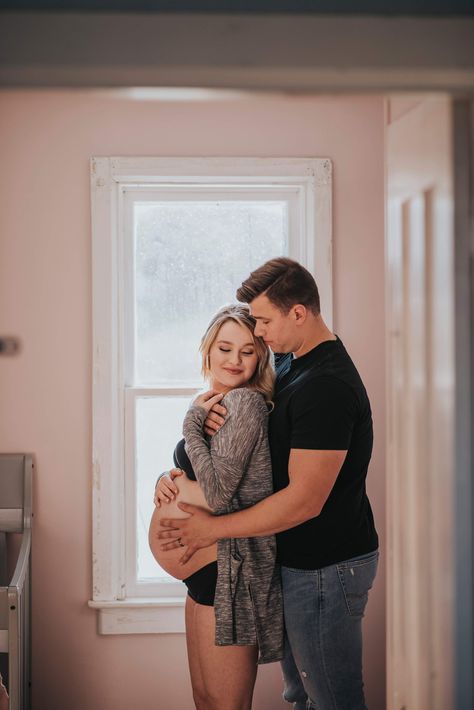 Classy yet intimate maternity photo session Photos On Bed, Modest Couple, Couples Maternity Photos, Maternity Couple, Maternity Posing, Intimate Maternity, Pregnant Couple, Maternity Poses, Maternity Photos