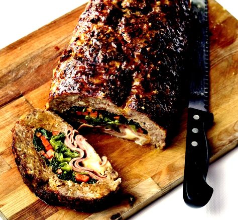 Article featured image Manly Recipes, Italian Meatloaf Recipes, Brown Sugar Meatloaf, Beef Braciole, Italian Meatloaf, Italian Turkey, Kid Recipes, Mario Batali, Yummy Chicken