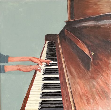 Choir Painting Ideas, Choir Painting, Piano Painting Ideas, Painting Piano, Piano Painting, Cute Paintings, Canvas Art Painting, Still Life Painting, Choir