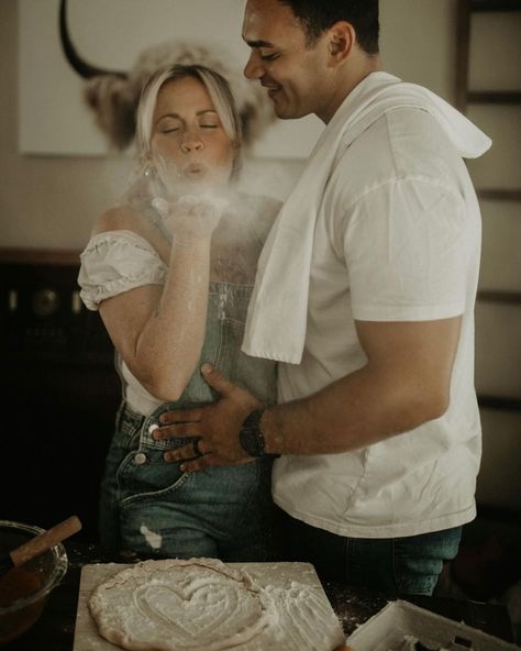 Husband Maternity Photos, Maternity Baking Photoshoot, Half Baked Pregnancy Photo 20 Weeks, Kitchen Maternity Photoshoot, Half Baked Maternity Photo, Baking Pregnancy Announcement, Half Baked Photoshoot, Half Baked Pregnancy Photo, Pregnancy Shoots