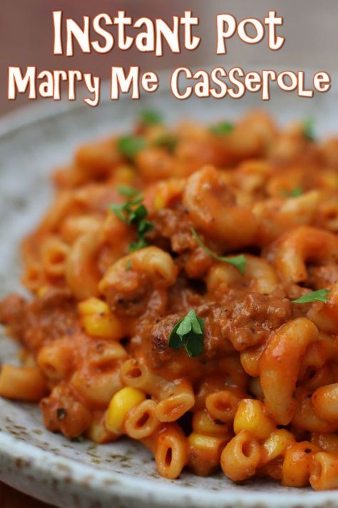 Instant Pot Marry Me Casserole is a savory beef, pasta and cheese dish that is pantry friendly and an all in one pot meal. Pasta And Cheese, Instant Pot Pasta Recipe, Beef Pasta, One Pot Meal, Instant Pot Soup, Instant Pot Dinner Recipes, Easy Instant Pot Recipes, Instapot Recipes, Slow Cooking