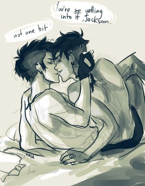 Oh my gosh!! This is torture for me!! Percico is my guilty little pleasure!! Older nico with an undercut and older punk Percy by viria <3 Percy And Nico, Son Of Hades, Percy Jackson Ships, Percy Jackson Characters, Percy Jackson Art, Viria, Rick Riordan Books, Percy Jackson Books, The Heroes Of Olympus