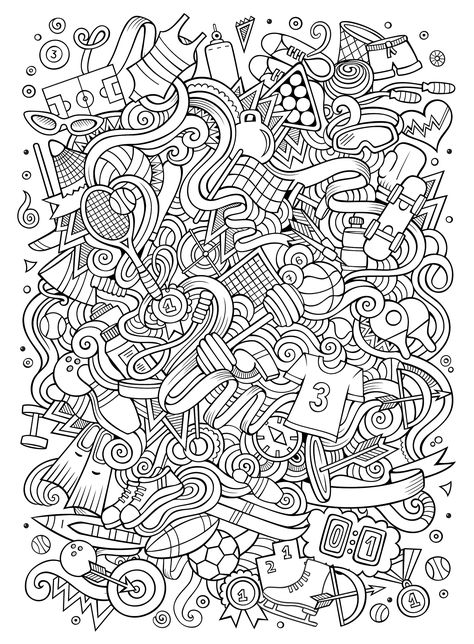 Mindful Colouring, Doodles Hand, Doodles Cute, Colouring Sheets, Leather Tooling Patterns, Tooling Patterns, Doodle Pages, Sport Illustration, Abstract Images