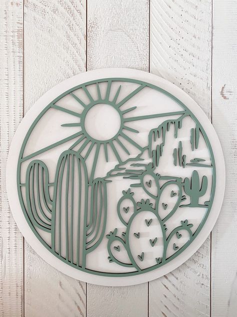 Desert Nursery, Profitable Crafts, Engraving Ideas, Cactus Wall, Laser Cut Wood Crafts, Laser Engraved Ideas, Cactus Wall Art, Themed Classroom, Saguaro Cactus