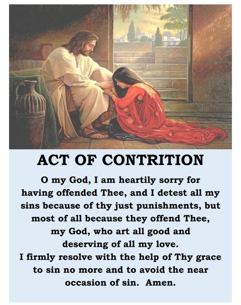 Act of Contrition Catholic Confession, Act Of Contrition, Confession Prayer, Jesus Is My Friend, Prayer Catholic, Catholic Prayers Daily, Prayer For My Family, Catholic Beliefs, Novena Prayers