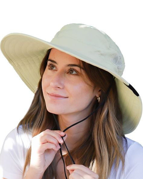 PRICES MAY VARY. LARGE HAT for SUN PROTECTION - Extra wide brim hard brim up to 4.7" for stay stiff , providing great coverage for face, neck and ears, complete sun protection, 50+ UPF. BIG WOMENS BOONIE HAT- Head circumference is 23.5''-23.7'', deep head crown size fits women and provide comfort. Two adjustable drawstring make proper fit for your head SUN HAT For All OCCASIONS - Perfect sun hat for beach, pool, park, fishing, hiking, camping, travel, hunting, gardening or any outdoor activities Womens Sun Hat, Outdoor Hut, Boat Hat, Sun Burn, Hiking Hat, Gardening Hat, Olive Tan, Safari Hat, Hunting Hat