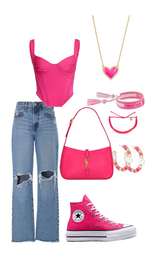 Tsitp Clothes, Mean Girls Outfits Inspiration, Barbiecore Aesthetic Outfit, Mean Girls Outfits, Outfits For Girls, Casual Preppy Outfits, Swag Outfits For Girls, Outfits With Converse, Trendy Summer Outfits