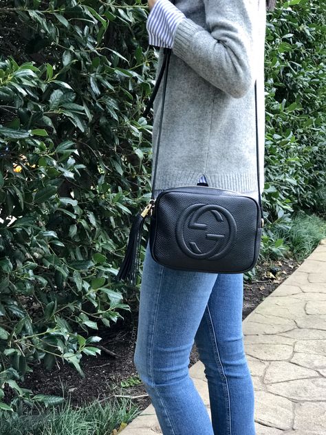 Gucci Soho Disco Bag Outfit, Gucci Crossbody Bag Outfit, Gucci Bag Outfit, Gucci Disco Bag, Gucci Soho Bag, Gucci Soho Disco Bag, Gucci Disco, Soho Disco Bag, Simple Bag