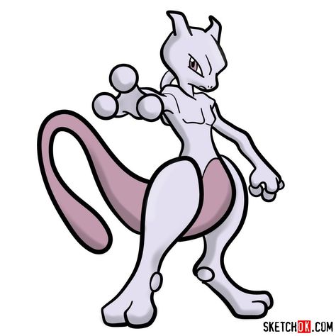 How to draw Mewtwo | Pokemon Mew2 Pokemon, Mewtwo Cake Pokemon, Mewtwo Cake, Legendary Pokemon Drawings, How To Draw Mewtwo, Mewtwo Tattoo, Mewtwo Art, Mewtwo Pokemon, Pokemon Icon