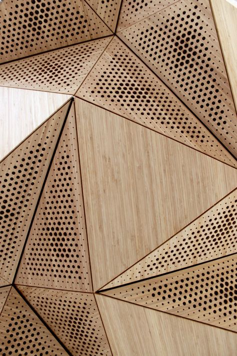 ᯉ Architecture Origami, Origami Architecture, Metal Facade, Wooden Structure, Wood Ceiling, Parametric Design, Materials And Textures, Facade Architecture, Acoustic Panels