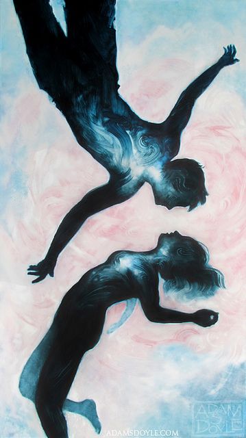 Art Amour, Soyut Sanat Tabloları, Art Et Illustration, Wow Art, Art And Illustration, Twin Flame, Two People, The Edge, Love Art