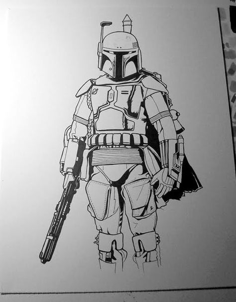 Boba FETT | By Bryan WARD | STAR WARS: Characters Boba Fett Sketch, Star Wars Dresser, Boba Fett Drawing, Star Wars Boba Fett Art, Boba Tattoo, Boba Fett Artwork, Boba Fett Tattoo, Boba Fett Art, Star Wars Comic Books