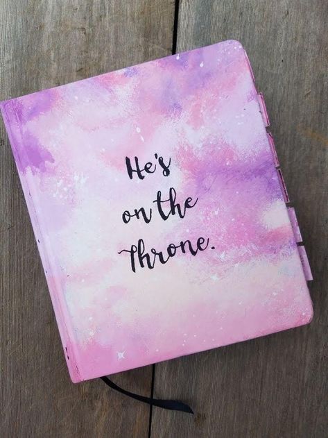 Pretty Bibles, Bible Cover Ideas, Bible Painting, Esv Journaling Bible, Painted Bible, Quotes Creative, Hand Painted Bible, Esv Bible, Custom Bible