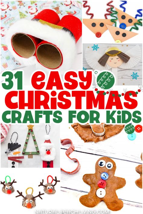 31+ Easy Christmas Crafts for Kids - Natural Beach Living Easy Christmas Crafts For Toddlers, Easy Kids Christmas, Easy Christmas Crafts For Kids, December Ideas, Kids Christmas Crafts Easy, Nativity Story, Free Printable Templates, Christmas Easy, Scratch Recipes