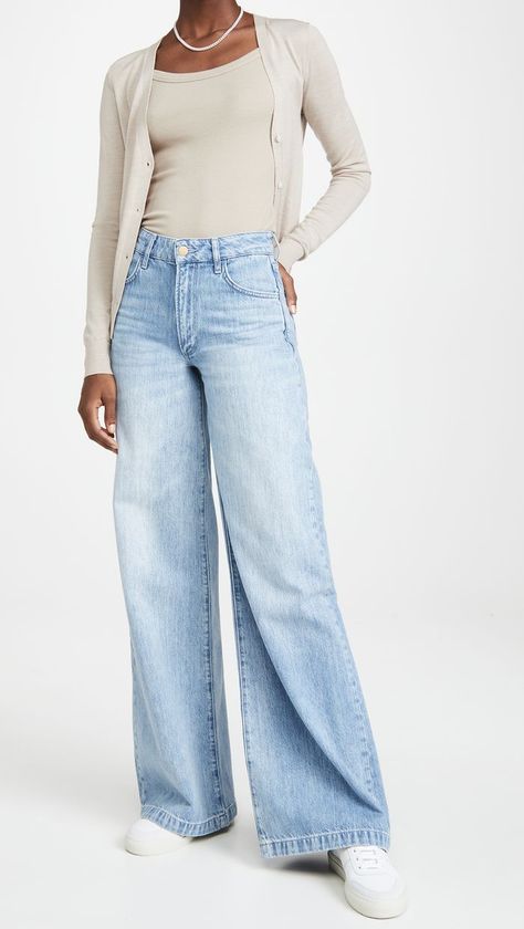 Triarchy High Rise Wide Leg Jeans Wide Leg Jeans Outfits, Big Jeans, Wide Leg Jeans Outfit, High Rise Wide Leg Jeans, Outfit Jeans, Jean Trends, Denim Trends, Wide Jeans, Fashion People