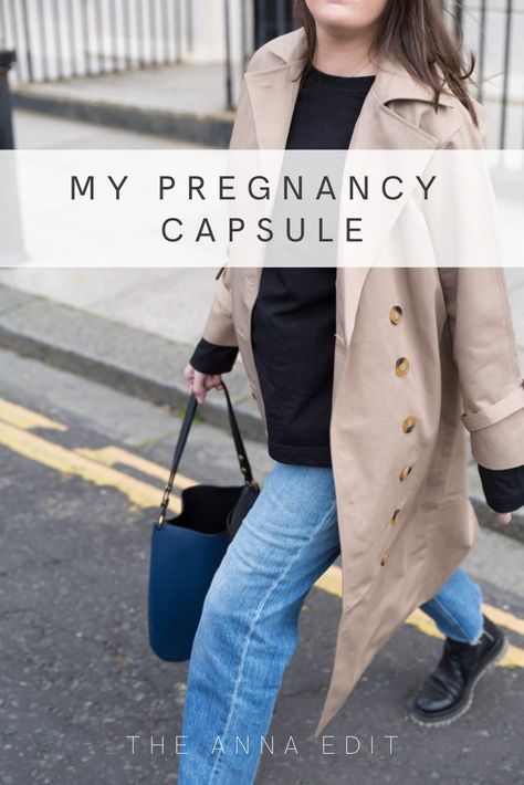 Pregnant Outfits Ideas, 2 Month Pregnant Outfits, Winter Maternity Wardrobe, Comfy First Trimester Outfits, Maternity Minimalist Wardrobe, Cold Spring Maternity Outfit, Hide The Bump Outfits First Trimester, Transitional Maternity Outfits, Maternity Looks Spring