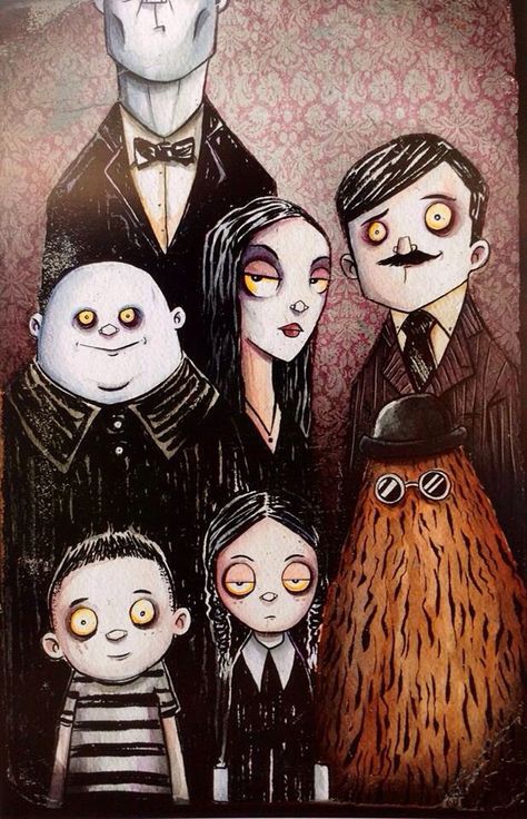 Addams family Family Fanart, Addams Familie, Idda Van Munster, Tim Burton Style, Tim Burton Art, Horror Stuff, Adams Family, Family Cartoon, Ffa