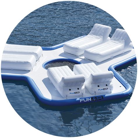 Inflatable Floating Island, Jet Ski Dock, Pontoon Dock, Inflatable Island, Lake Toys, Dipping Pool, Floating Islands, Beach Bash, Lake Fun