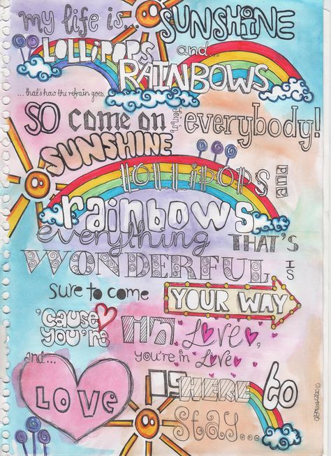 Sunshine lollipops and rainbows Sunshine Lollipops And Rainbows, Angel Messages, Rainbow Wallpaper, My Philosophy, Bullet Journal Writing, Journal Doodles, Over The Rainbow, Journal Writing, Flower Child