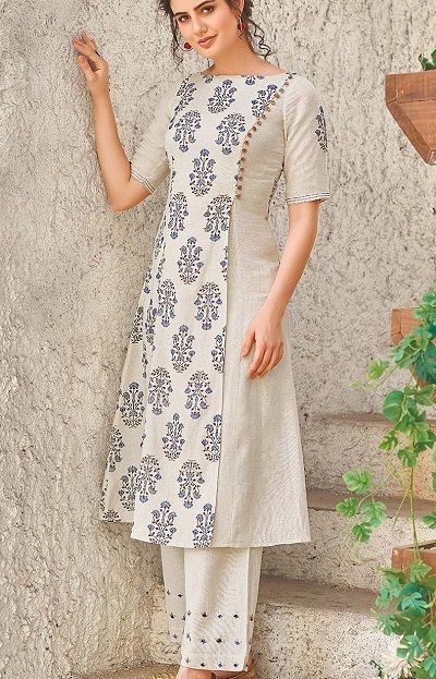 100 Office Wear Kurta Designs for Women (2021) Long Kurta Designs, Printed Kurti Designs, Design Kurta, Indian Kurti Designs, New Kurti Designs, New Kurti, Churidar Designs, Latest Kurti, Simple Kurta Designs