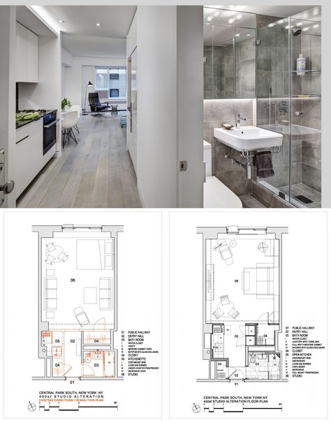 Nyc Apartment Layout Floor Plans, Narrow Entry Hallway, Studio Type Condo Floor Plan, Studio Type Condo, Studio Apartment Plan With Dimensions, San Myshuno Apartments Layout, Nyc Penthouse Floorplan, New York Studio Apartment, City Living Apartment