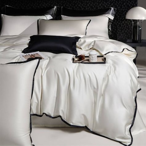 🥳Experience the epitome of luxury with our Italian haute couture 800TC ultra-fine dual-strand Tencel bedding set.This collection exudes a sophisticated Chanel-inspired elegance, perfect for infusing your summer nights with a romantic ambiance. The primary hues are carefully chosen for their clear and natural tones, breaking the monotony of solid colors and creating a serene yet elegant home atmosphere.🥳 Indulge in the ultimate comfort and style with this exquisite bedding set, designed to ele... Ultra Luxury Bedroom, Tencel Bedding, Romantic Ambiance, Brown Decor, Chanel Inspired, Elegant Home, Classic Decor, 2024 Vision, White Bedroom