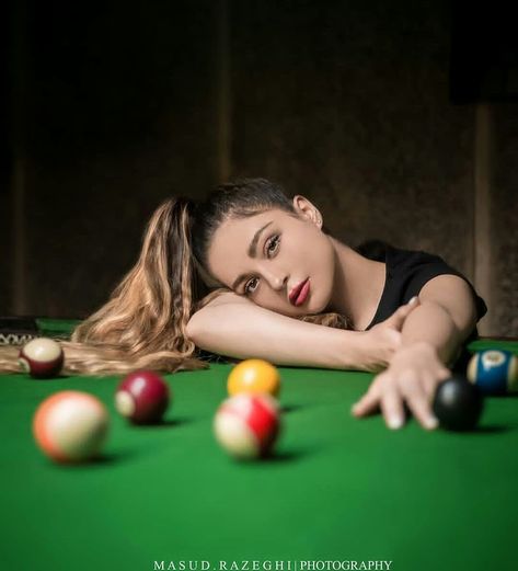 Snooker Photography, Billiard Photography, Pool Table Photoshoot, Pool Halls, Art Photography Portrait, Billiards Pool, Photography Posing Guide, Photoshoot Themes, Human Poses Reference