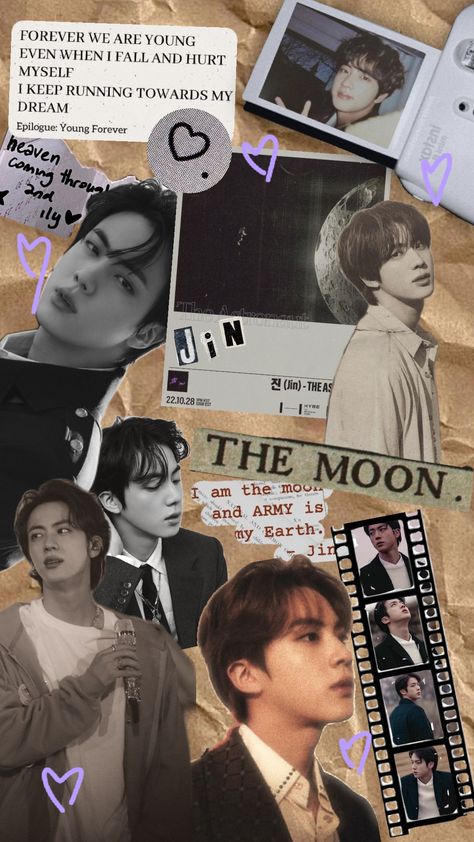 #jin #seokjin #bts Kim Seokjin Collage, Jin Aesthetic Collage, Jin Collage Wallpaper, Seokjin Collage, Jin Journal, Jin Wallpaper Aesthetic, Jin Collage, Bts Bookmark, Seokjin Fanart