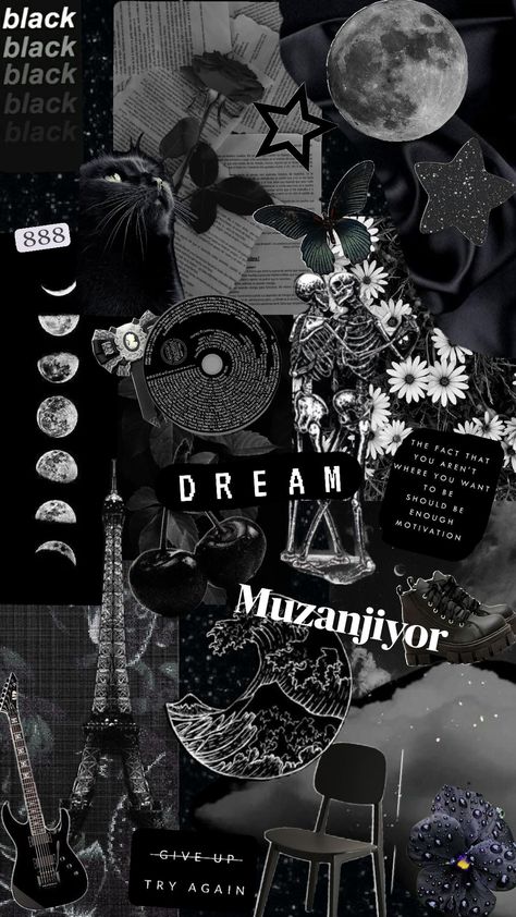 #black #blackaesthetic #blackwallpaper #wallpaper #muzanjiyor Black And Gold Collage Wallpaper, Black Collage Aesthetic Wallpaper, Nf Widget, Black Collage, Doraemon Cartoon, Butterfly Wallpaper Backgrounds, Preppy Wallpaper, Black Aesthetic Wallpaper, Black Flowers