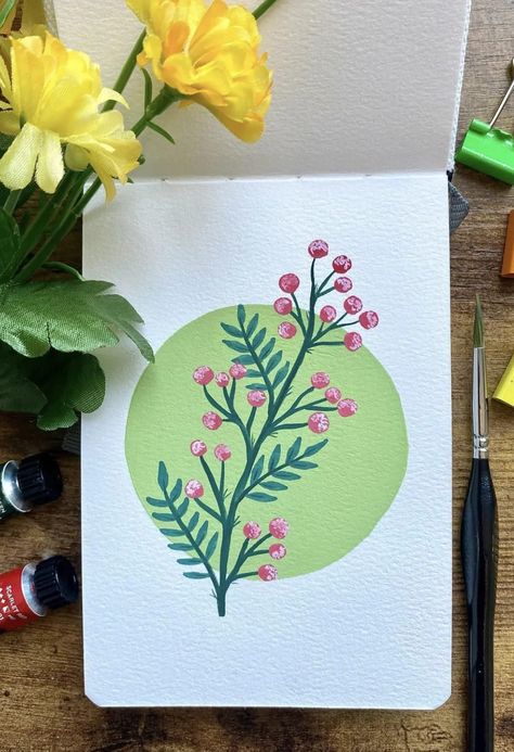 Simple plant painting | If you’re a beginner painter, seeing complex paintings all over social media can be a bit intimidating. When you’re just starting out painting, it’s nice to focus on simpler paintings to start out.But just because a painting is simple, doesn’t mean it can’t be gorgeous!If you’re wondering what painting to try next, you’re in the right place. Simple Painting Ideas For Beginners, Simple Painting Ideas, Basic Painting, Easy Flower Painting, Painting Ideas For Beginners, Simple Painting, Simple Canvas Paintings, Easy Canvas Art, Canvas Painting Designs