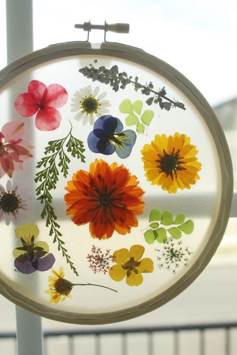 DIY Pressed Flower Suncatcher Tutorial | The Pretty Life Girls