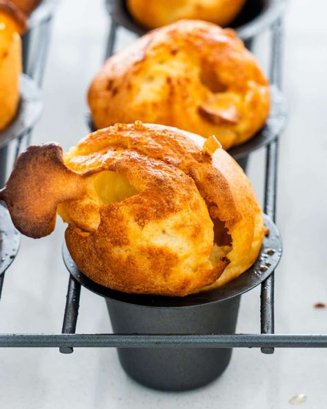 Pop Over Recipe, Easy Popover Recipe, Easy Popovers, Popover Recipe, Jo Cooks, Clam Recipes, Family Dinners, Banana Bread Recipes, Easy Homemade