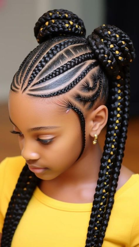 #braids #inspiration Latest Hair Braids, Cornrows Natural Hair, Braided Hairstyles For Black Women Cornrows, Twisted Hair, Kids Braids, African Hair Braiding Styles, Afrikaanse Mode, Braided Cornrow Hairstyles, Braids Hairstyles Pictures