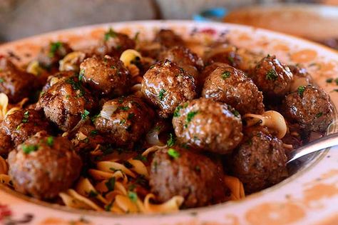 The Pioneer Woman | Salisbury Steak Meatballs | Land O'Lakes Meatballs And Noodles, The Pioneer Woman Cooks, Meatballs Recipes, Salisbury Steak Meatballs, Recipes Meat, Pioneer Woman Recipes, Salisbury Steak, Loaf Recipes, Best Comfort Food