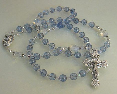 Praying The Rosary Catholic, Cheetah Print Wallpaper, Blue Rosary, Custom Rosary, High Fashion Jewelry, Holy Rosary, Bead Charms Diy, Crystal Opal, Rosary Catholic